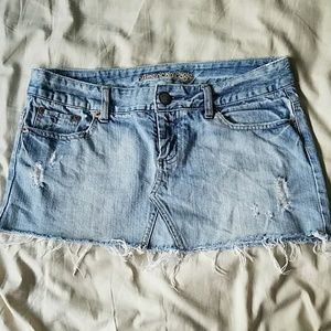 Vintage American Eagle Distressed Denim Skirt